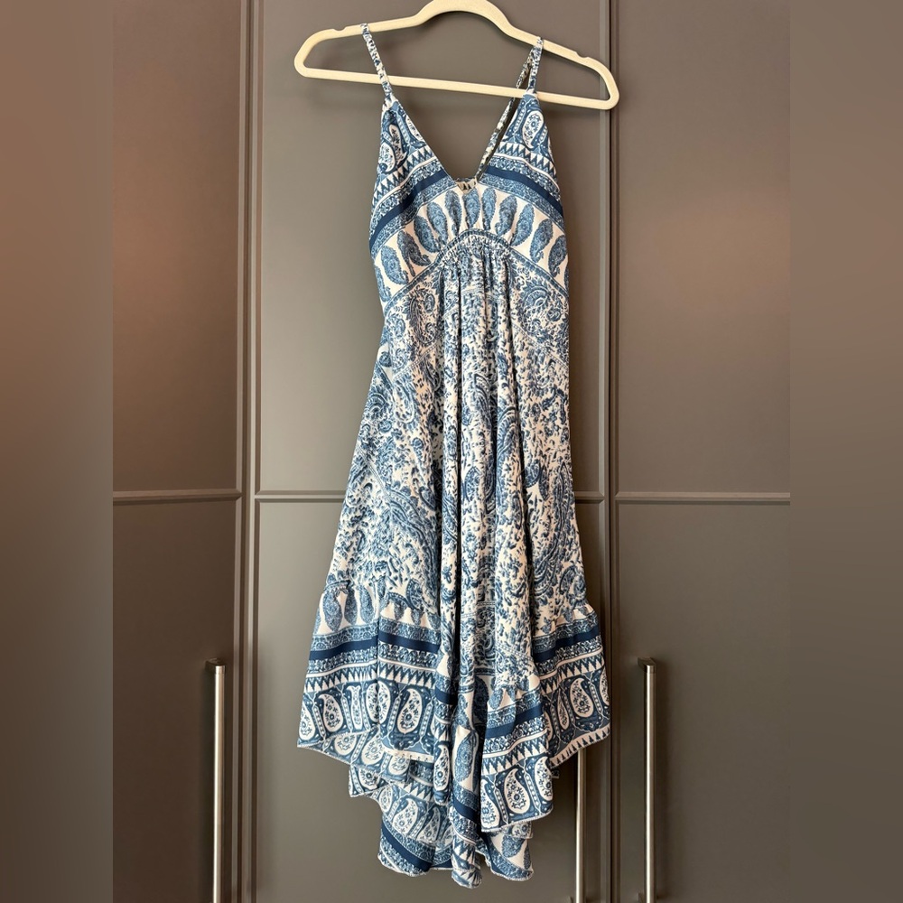 Blue Patterned Women's Dress